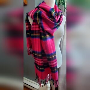 Abercrombie Plaid Pink and Blue Women's Scarf